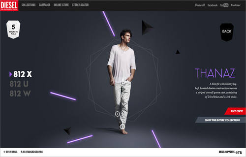 Diesel 5 Pockets Male