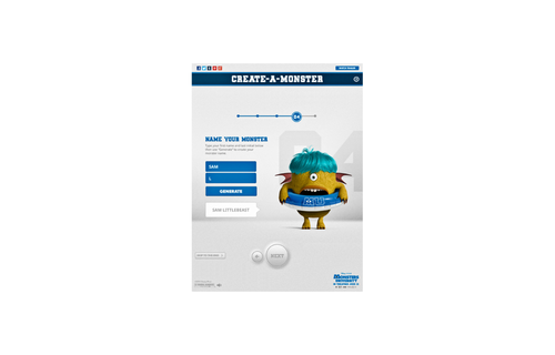 Monsters University Create-a-Monster App