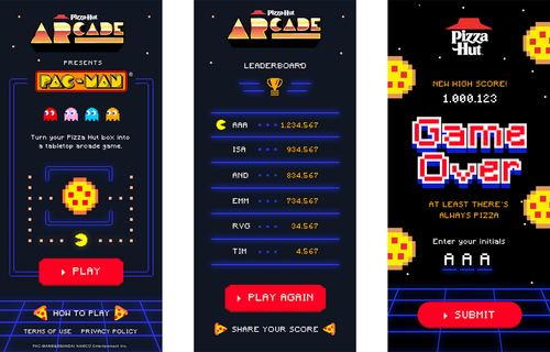 Pizza Hut WebAR PAC-MAN® Box