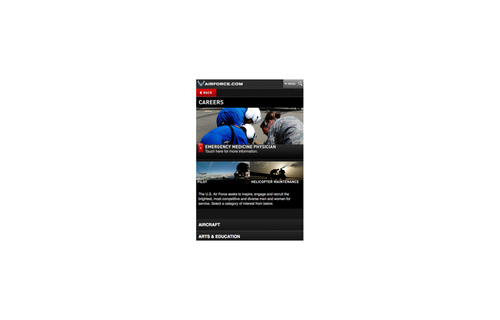 U.S. Air Force Mobile Site